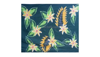 pareo rayon sarongs handpainting flower green and yellow color made in bali